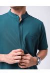 Kent Green Short Sleeve Slimfit Shirt